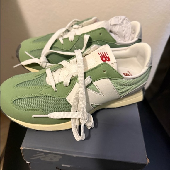 New Balance Mint Green and White Sneakers
